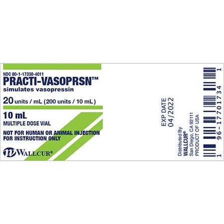 Training Medication Peel-N-Stick Labels Practi-Vasoprsn™ 10 mL