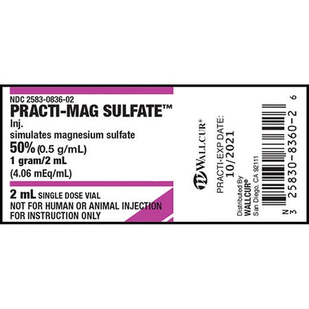 Training Medication Peel-N-Stick Labels Practi-Magnesium Sulfate™