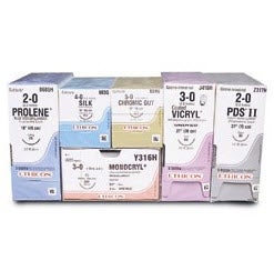 Absorbable Suture with Needle Coated Vicryl™ Polyglactin 910 CT-3 1/2 Circle Taper Point Needle Size 2-0 Braided