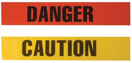 Pre-Printed Label Safety Flag™ Caution Label Yellow Tape Caution Black Alert Label 3 X 1000 Inch