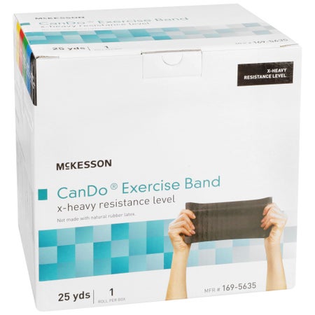 Exercise Resistance Band McKesson CanDo® Black 5 Inch X 25 Yard X-Heavy Resistance