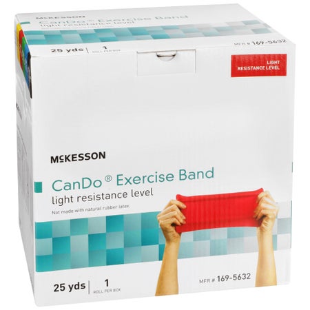 Exercise Resistance Band McKesson CanDo® Red 5 Inch X 25 Yard Light Resistance