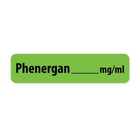 Drug Label MedVision® Anesthesia Label Phenergan_mg/mL Green 5/16 X 1-1/4 Inch
