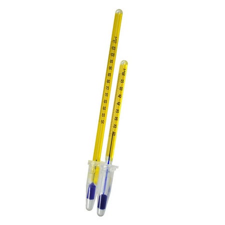 Liquid-in-Glass Thermometer Thermco® Accu-Safe Celsius -2° to +10°C Partial Immersion Door / Wall Mount Does Not Require Power