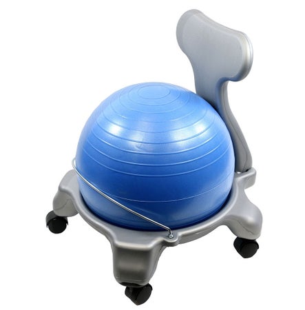 Ball Chair with Back CanDo® Gray Chair / Ball Color May Vary Child Size 8 lbs.