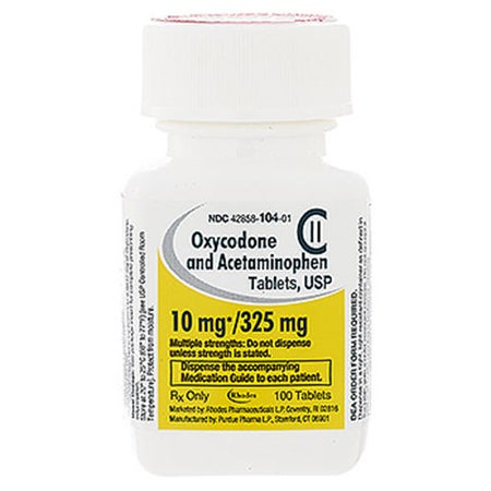 Oxycodone HCl / Acetaminophen 10 mg - 325 mg Tablet 100 Tablets
