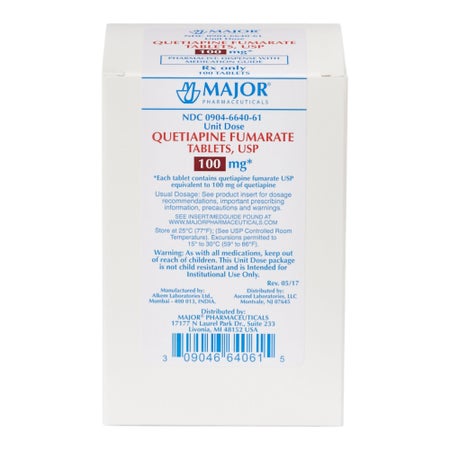 Quetiapine Fumarate 100 mg Tablet 100 Tablets
