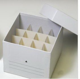 Cryo Storage Box Globe® Scientific 122 X 145 X 145 mm White Cardboard 16 Vial Capacity