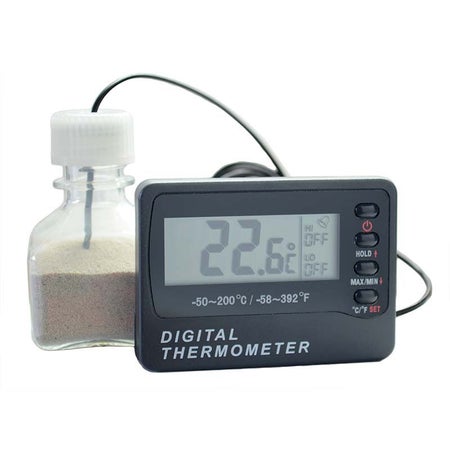 Digital Oven Thermometer Fahrenheit / Celsius -58° to +158°F (-50° to +70°C) Bottle Probe Battery Operated