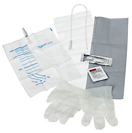 Intermittent Catheter Tray Easy Cath™ Straight Tip 16 Fr. Without Balloon PVC