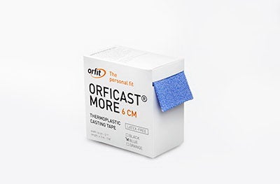 Unpadded Splint Roll Orficast™ More Tape 6 Inch X 9 Foot Thermoplastic Blue