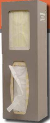 PPE Dispenser BOWMAN® Wall Mount Bay Gray 4.2 X 7.2 X 15.1 Inch Powder-Coated Aluminum