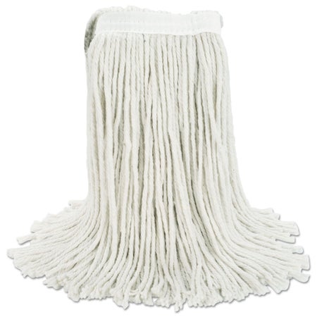 Wet String Mop Head Boardwalk® Cut-end Size 24 White Cotton Reusable