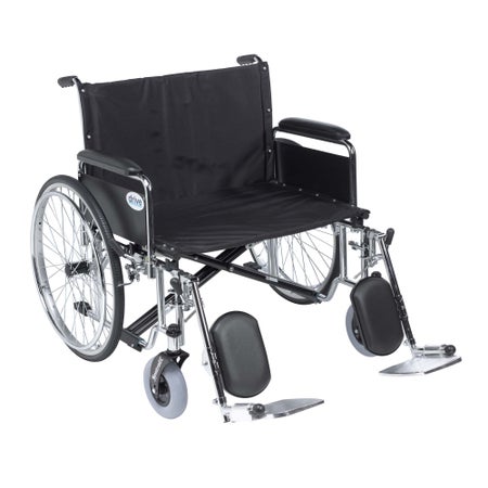 Bariatric Wheelchair drive™ Sentra EC Dual Axle Full Length Arm Elevating Legrest Black Upholstery 26 Inch Seat Width Adult 700 lbs. Weight Capacity