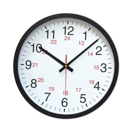 Wall Mount Clock Universal® 12 3/4 W X 1-4/5 D Inch 24 Hour Analog Display