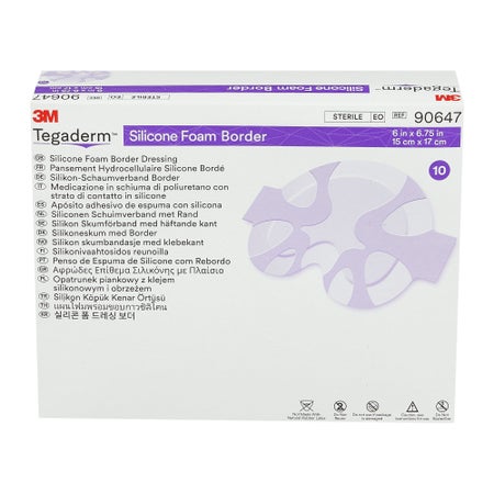 Foam Dressing 3M™ Tegaderm™ 6 X 6-3/4 Inch With Border Film Backing Silicone Adhesive Sacral Sterile