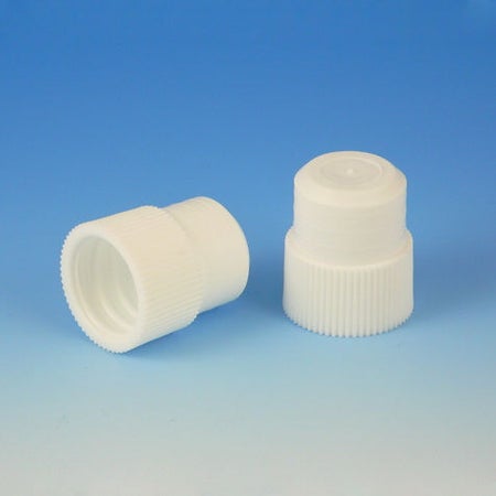 Globe® Scientific Tube Closure Polyethylene Plug Cap Yellow For 16 mm Test Tubes NonSterile