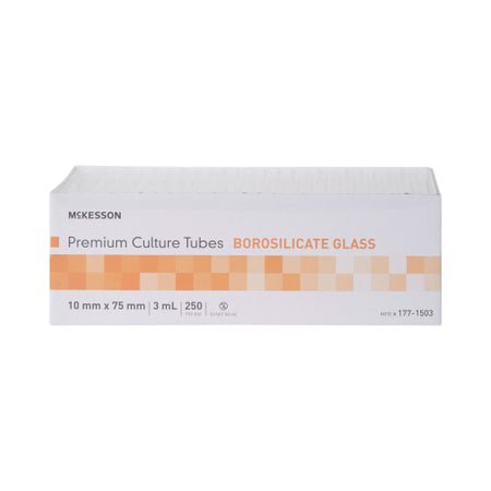 McKesson Test Tube Plain 3 mL Without Closure Glass Tube