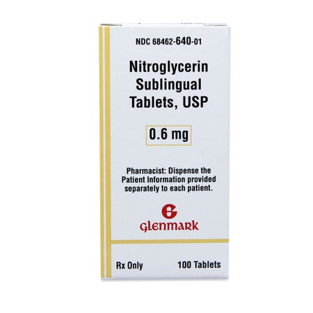 Nitroglycerin 0.6 mg Tablet 100 Tablets
