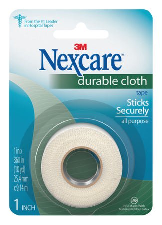 Medical Tape Nexcare™ Durable Cloth White 1 Inch X 10 Yard Silk-Like Cloth NonSterile