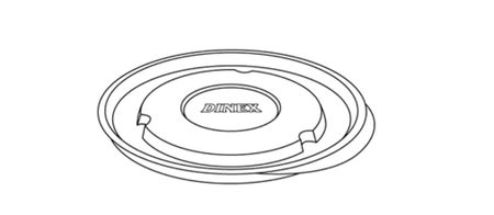 Plastic Bowl Lid Dinex® Translucent Single Use