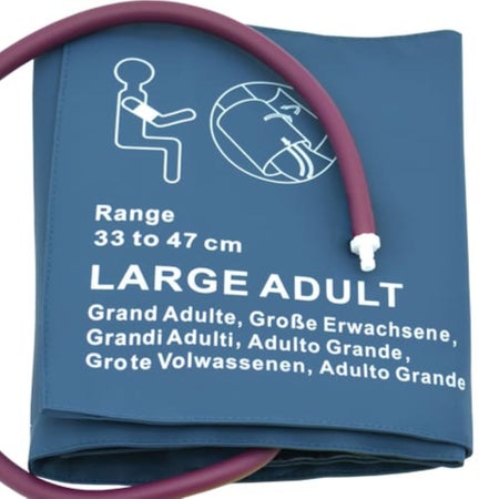 Reusable Blood Pressure Cuff 33 to 47 cm Arm Nylon Cuff Large Adult Cuff