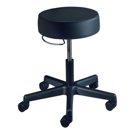 Exam Stool Value Plus Series Pneumatic Height Adjustment 2 Inch Dual Wheel Nylon Casters Black Satin