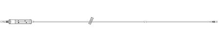 Secondary IV Administration Set ICU Gravity Without Ports 10 Drops / mL Drip Rate 200 Micron Filter 36 Inch Tubing Blood