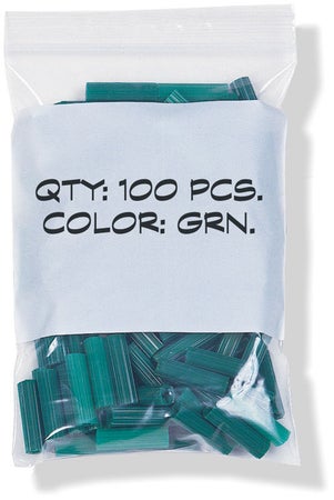 Reclosable Bag LK® Clear Line 9 X 12 Inch LDPE Clear / White Block Zipper Closure