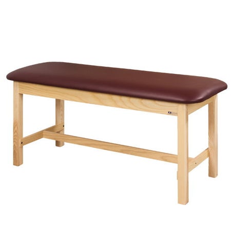 Treatment Table with H-Brace Flat Top Classic Series Fixed Height 27 W X 72 L Inch Flat Top 400 lbs. Weight Capacity
