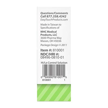 Blood Glucose Control Solution 4 mL Level 1