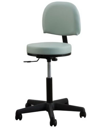 Exam Stool With Backrest Pneumatic Height Adjustment 5 Casters Heron