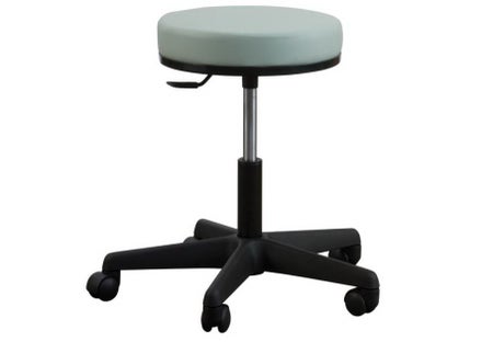 Exam Stool Without Backrest Pneumatic Height Adjustment 5 Casters Sky Blue