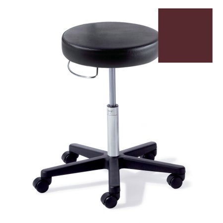 Exam Stool Ritter® 272 Value Series Without Backrest Pneumatic Height Adjustment 5 Casters Cranberry