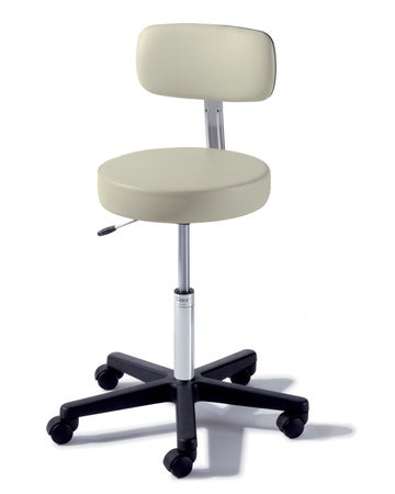 Exam Stool Ritter® 273 Value Series With Backrest Pneumatic Height Adjustment 5 Casters Citrus