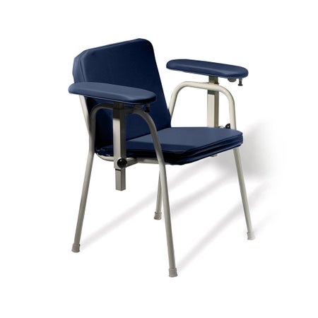 Blood Drawing Chair Ritter® 281 Dual Fixed Armrests Soothing Blue 400 lbs. Weight Capacity