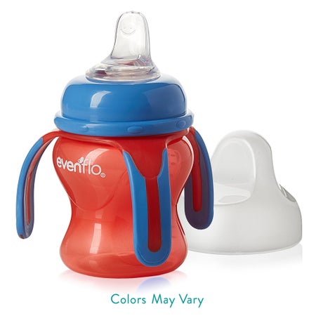 5 oz. Plastic / Silicone Sippy Cup Red / Blue Reusable