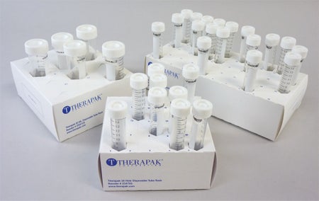Disposable Test Tube Rack Therapak® 40 Place 15 mL Tubes / All Blood Tubes White