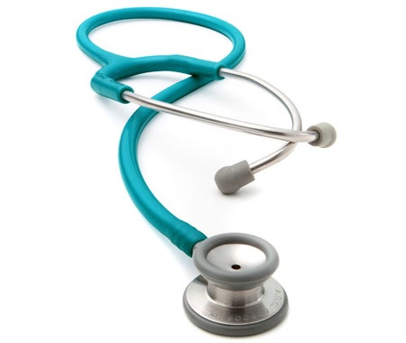 Clinician Stethoscope Adscope® 604 Green 1-Tube 22 Inch Tube Double Sided Chestpiece