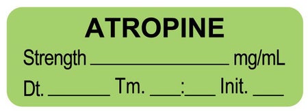Drug Label UAL™ Anesthesia Label Atropine Strength_mg/mL Dt tm Int Green 1/2 X 1-1/2 Inch