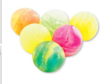 Toys SmileMakers® 48 per Pack Marble Bouncy Balls 1-3/10 Inch Diameter