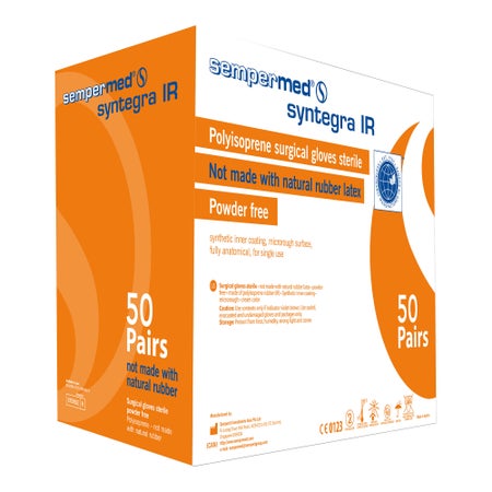Surgical Glove Sempermed® Syntegra IR Size 8 Sterile Polyisoprene Standard Cuff Length Micro-Textured Ivory Not Chemo Approved