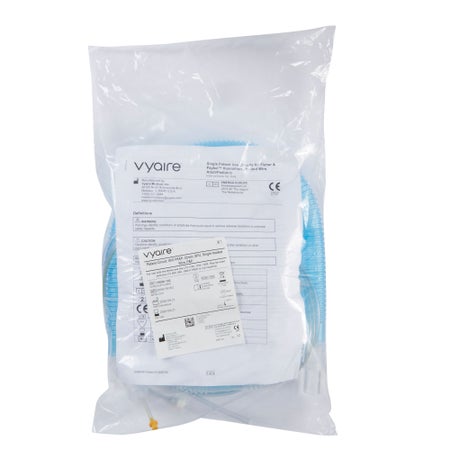 LTV Series Ventilator Circuit Expandable Tube 66 Inch Tube Dual Limb Adult Without Breathing Bag Single Patient Use Heated Circuit