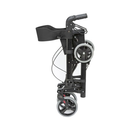 4 Wheel Rollator HealthSmart® Gateway Black Adjustable Height / Lightweight / Folding Aluminum Frame
