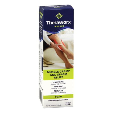 Topical Pain Relief Theraworx® Relief 0.5% Strength Magnesium Sulfate 6X HPUS Foam 7.1 oz.