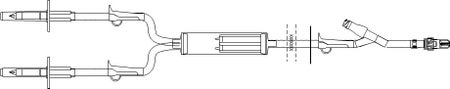 Primary IV Administration Set ICU Gravity 1 Port 60 Drops / mL Drip Rate 170 Micron Filter 104 Inch Tubing Blood