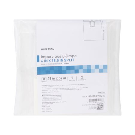 Orthopedic Drape McKesson Impervious U-Drape 52 W X 48 L Inch Sterile