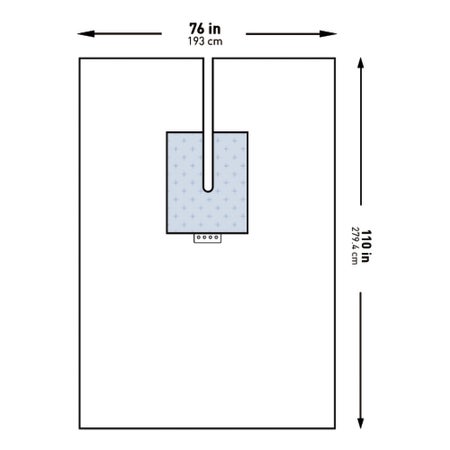 Orthopedic Drape McKesson U-Drape with Split 76 W X 110 L Inch Sterile