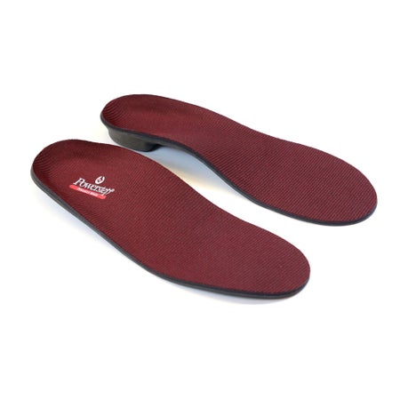 Orthotic Insole Powerstep® Pinnacle Junior EVA / Polyester / Polypropylene / VCT® Foam Women 12 / Men 10 to 10.5 Gray / Maroon