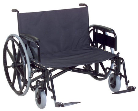 Bariatric Wheelchair Regency XL 2000 Heavy Duty Dual Axle Desk Length Arm Swing-Away Elevating Legrest Black Upholstery 32 Inch Seat Width Adult 700 lbs. Weight Capacity